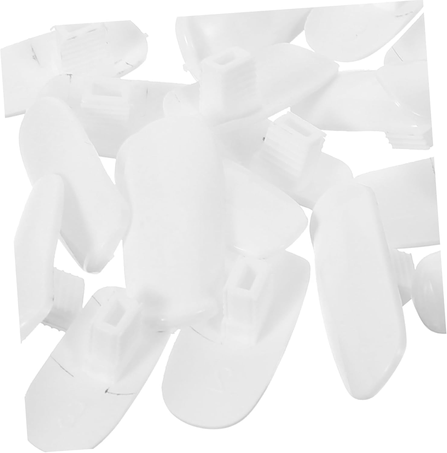 CALLARON 100 Pcs White Nail Practice Tips for Gel Polish Flexible Jointed Artificial Nail Sticks Display and Training image number 5