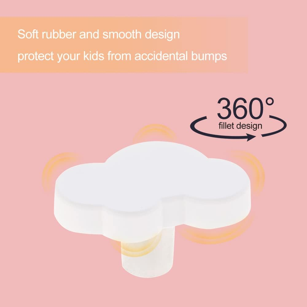 2Pcs Cloud Cartoon Furniture Cupboard Dresser Cabinet Handles Kids Room Door Wardrobe Hardware Pulls Knobs Small(Single Hole) image number 3