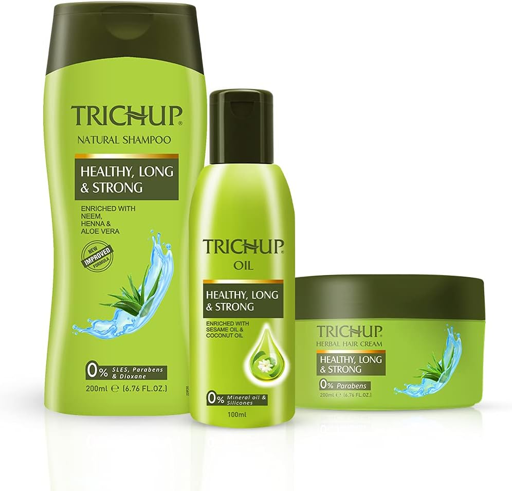 Trichup Healthy Hair Care Kit (Healthy Long & Strong Oil (200Ml), Health Long & Strong Shampoo (200Ml), Healthy Long & Strong Cream (200Ml) (PACK of 3) image number 5