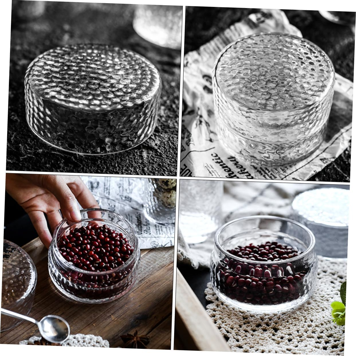 Alipis Chic Glass Storage Jars for Pantry Grain Jars Lid Home Kitchen Organisation image number 3