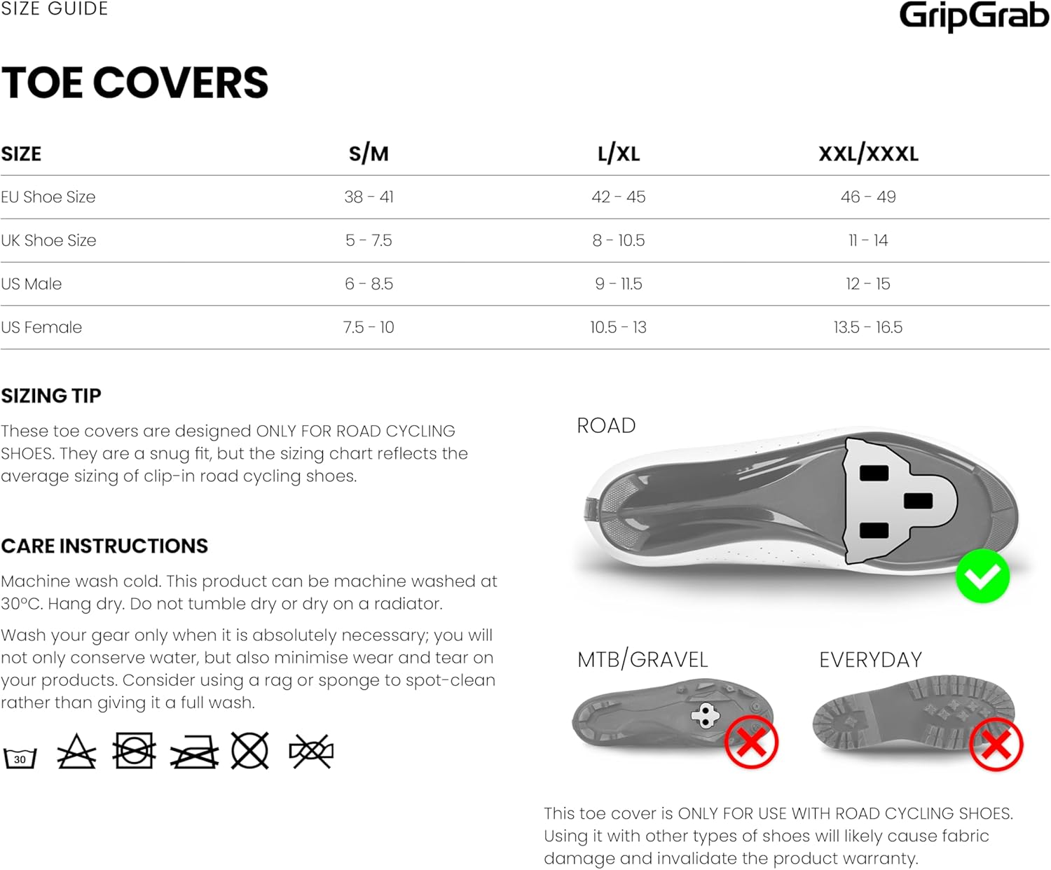 Gripgrab Windproof Road Bike Toe Covers Cycling Overshoes Thermal Insulating Midseason Toewarmers Shoecaps Black Hi-Vis image number 2