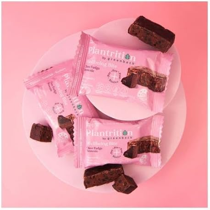 Plantrition Wellbeing Bite - Choc Fudge Brownie 30G Box of 12 Bites, High Protein, High Fibre, Gluten Free, Gut Health, Vegan Friendly, Dairy Free image number 1