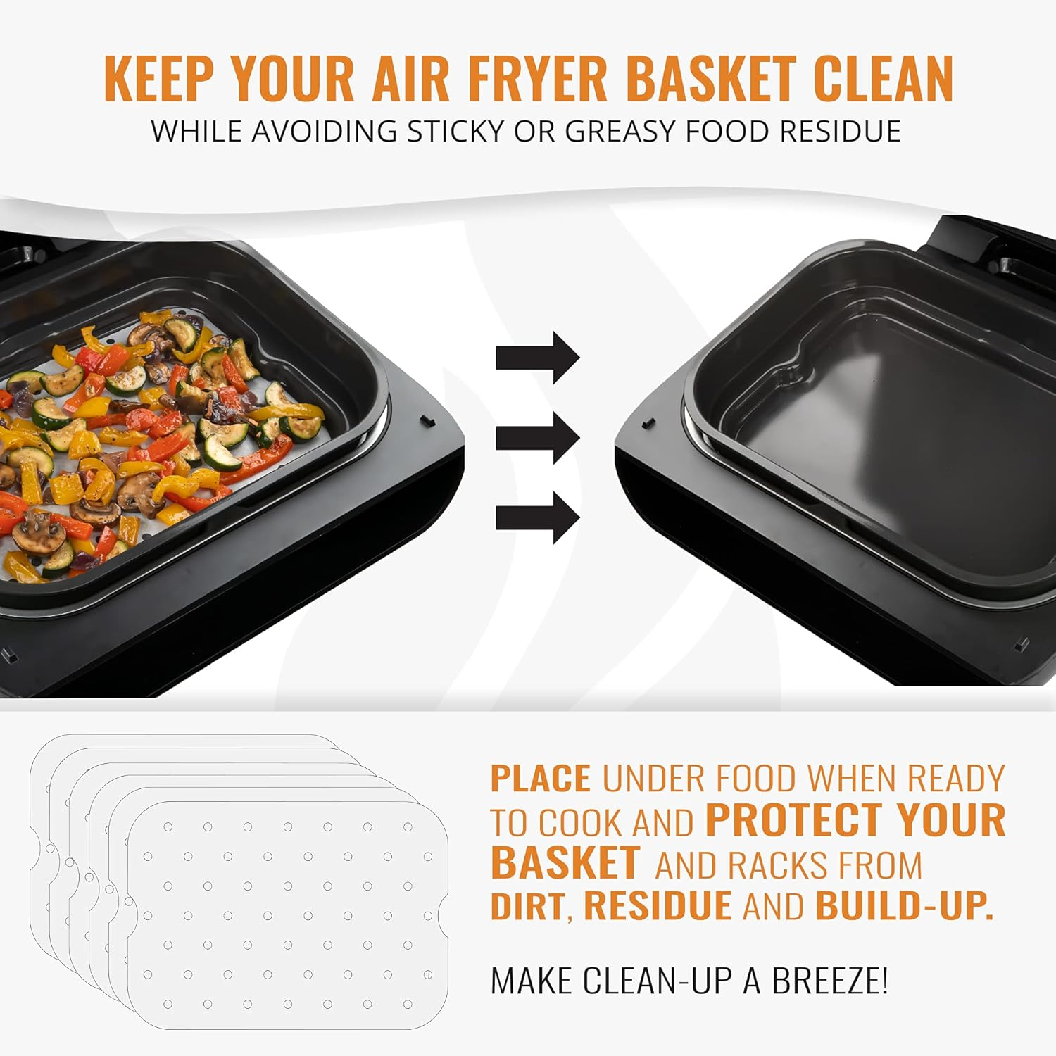 INFRAOVENS Air Fryer Parchment Paper Liners for Ninja Foodi XL Smart FG551 6-In-1 Indoor Grill, Ninja Foodi Accessories, Air Fryer Liners and Reusable Heat Resistant Mat, Air Fryer Accessories By image number 4