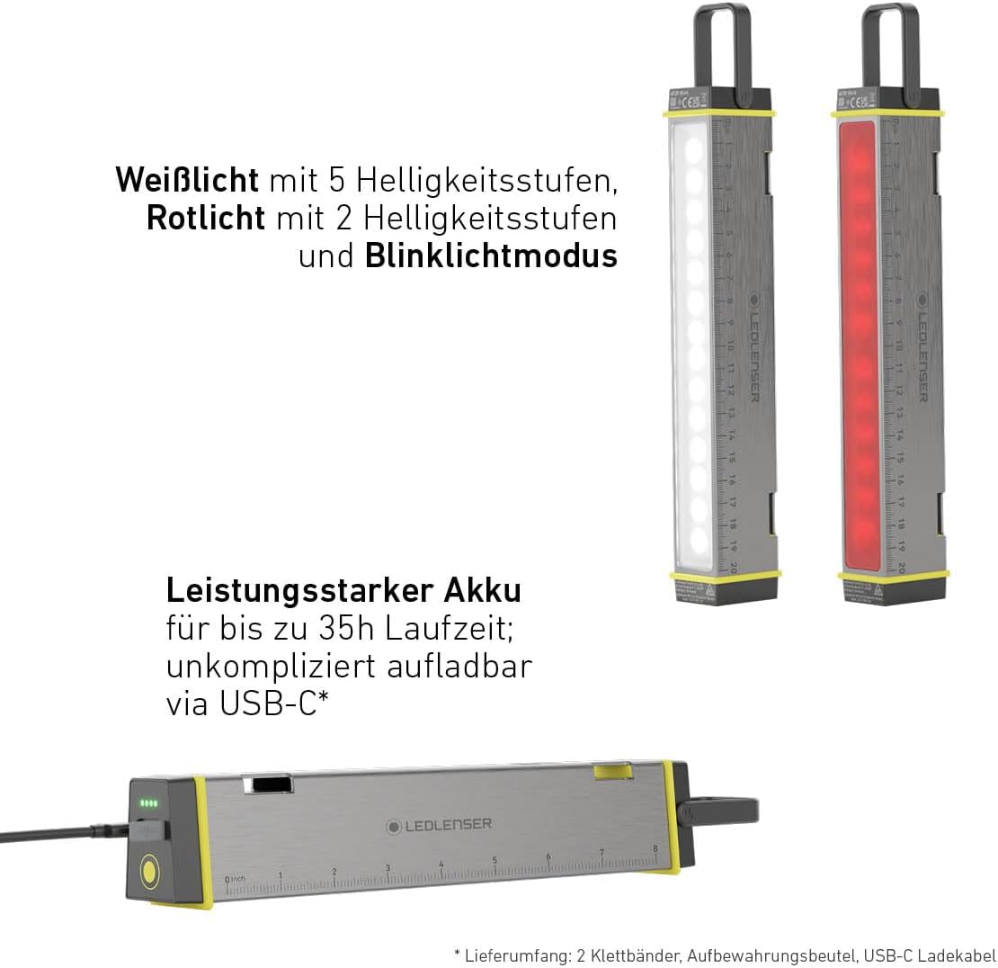 Ledlenser AF2R Work Area Light 1000 Lumens, Flexible Mounting Floodlight, IP54, for Trades and Emergency Use image number 3