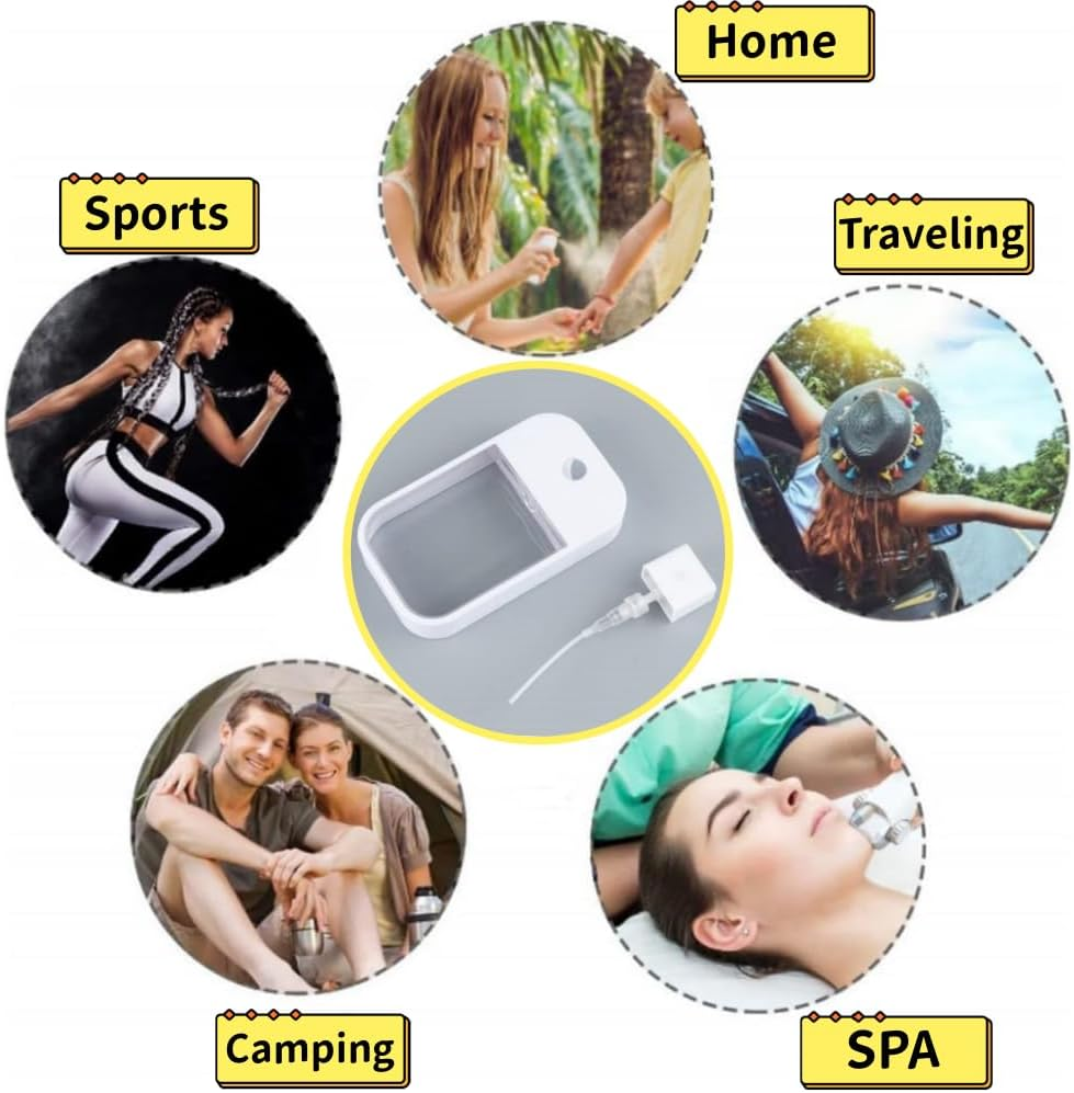 6 Pack 45ML Portable Refillable Card Spray Bottle Slim Design Cosmetic Atomizer Portable PP Moisturizing Sprayer Box,Used for Essential Oil Disinfectant Alcohol Makeup Toner Air Freshener(White） image number 1