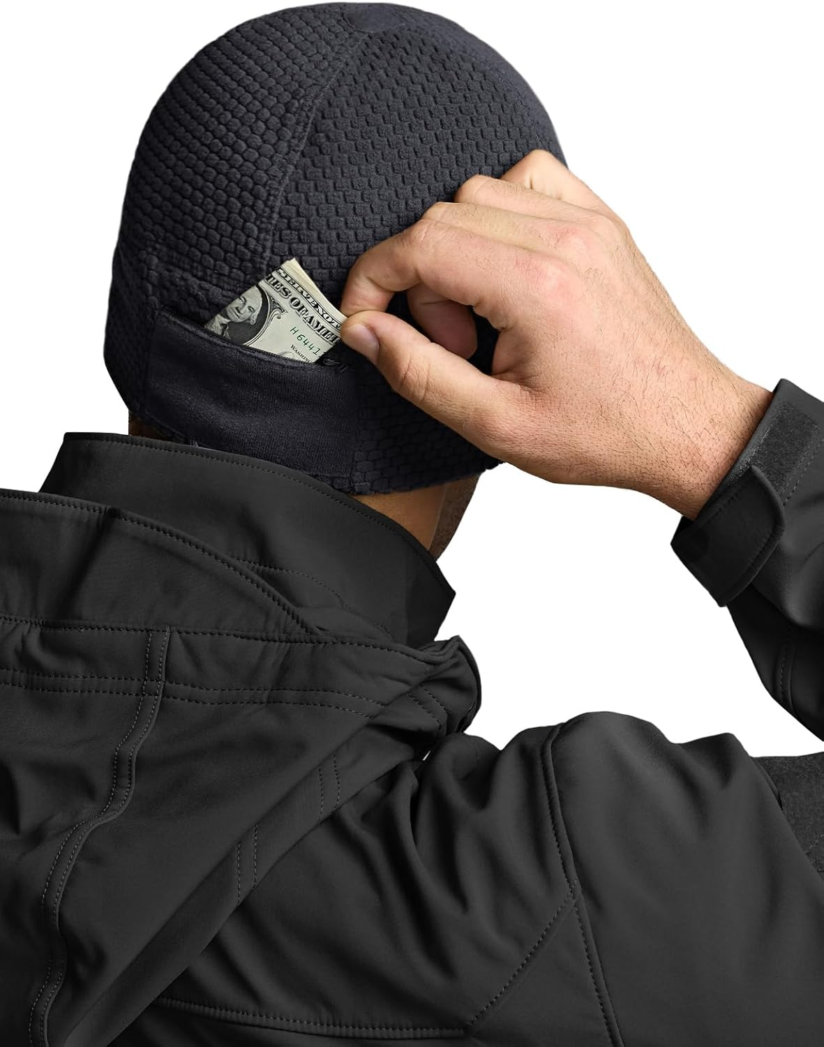 CQR Men'S Fleece Tactical Beanie, Lightweight Army Military Skull Cap, Soft Warm Winter Hat with Small Pocket image number 6