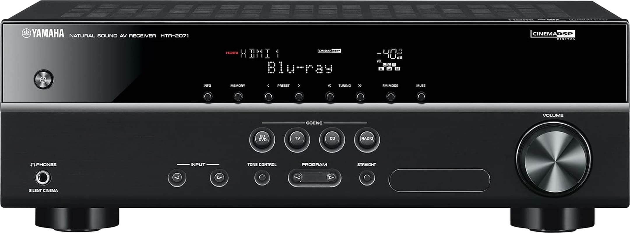 Yamaha HTR-2071 5.1-Channel AV Receiver with Cinema DSP and Compressed Music Enhancer, Black image number 2