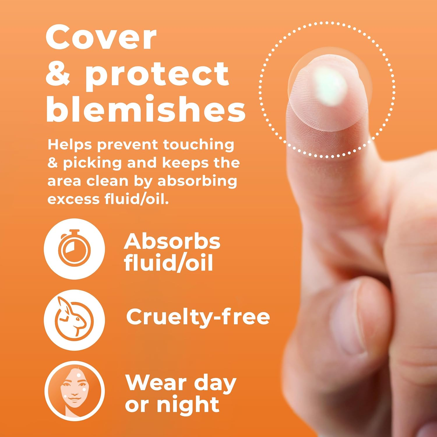 Patchrx Acne Patches (120 Count), Hydrocolloid Pimple Patches for Face - Zit Patch Acne Dots - Cystic Acne Patches Treatment - Pimple Patch with 3 Size Acne Stickers image number 1