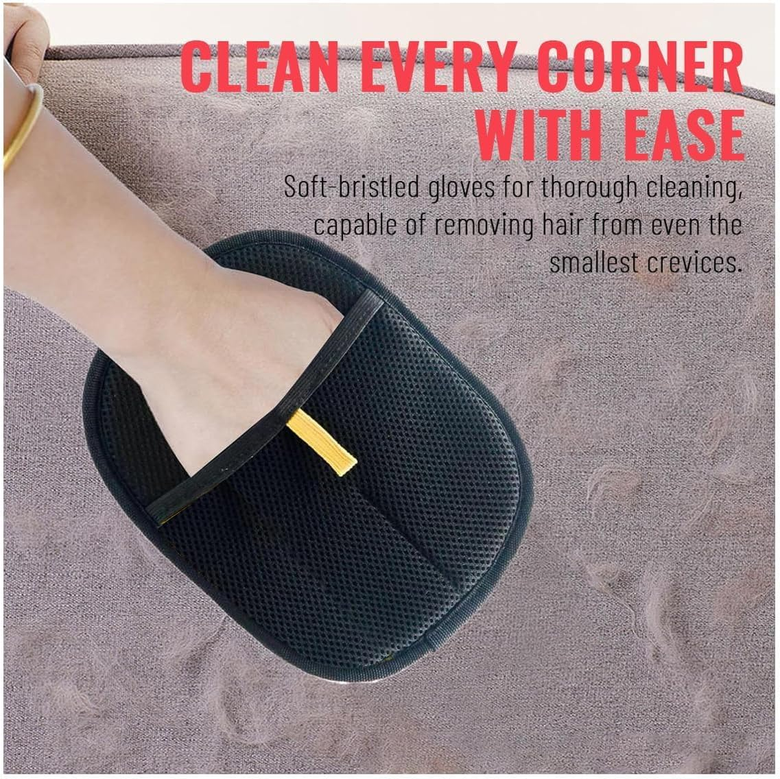 Pet Hair Remover Glove 1PCS Magic Brush Pet Hair Remover Glove Reusable Cat Dog Grooming Mitt for Home Cleaning,Gentle Deshedding Massage Tool image number 3