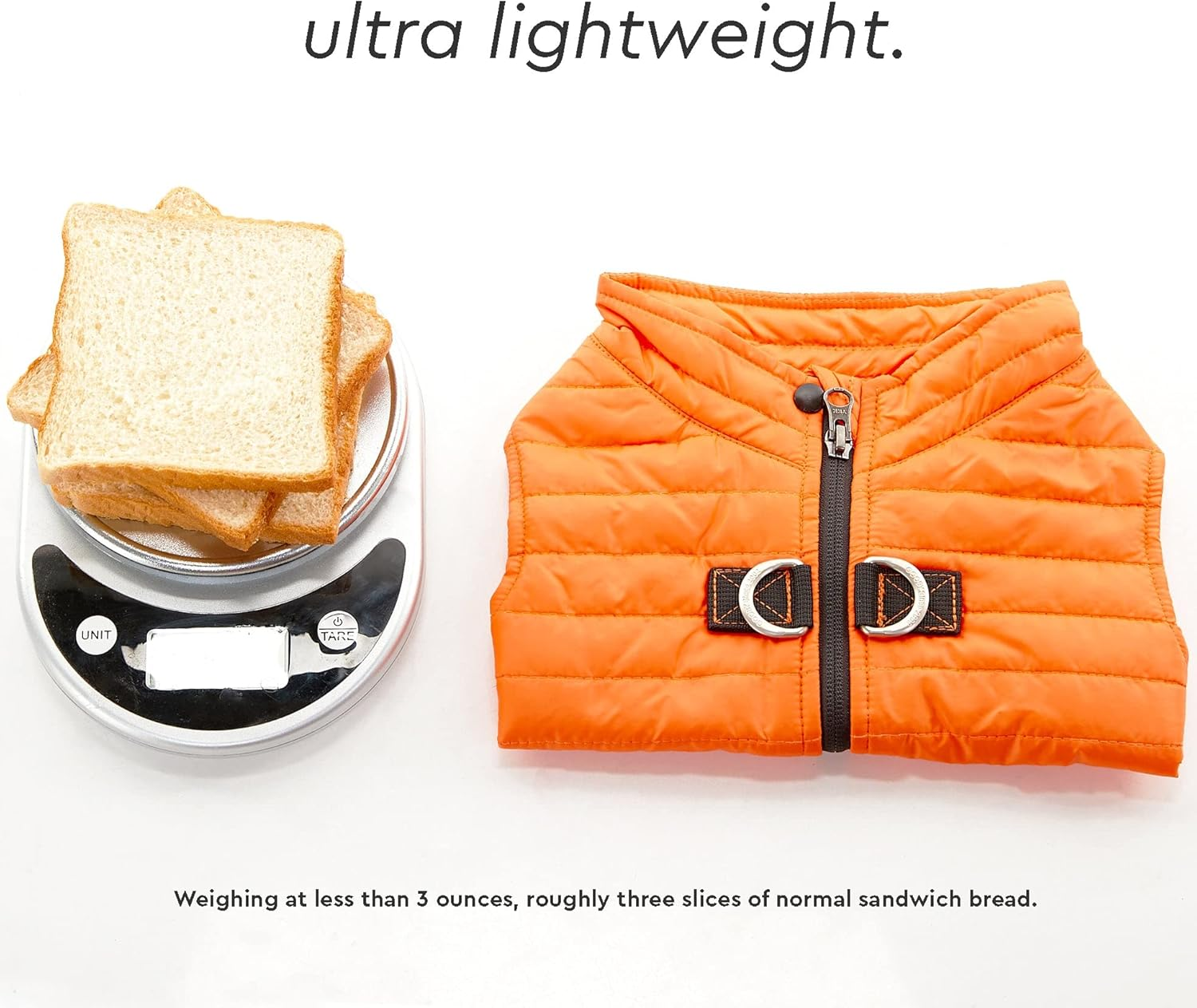 Gooby Puffer Vest Dog Jacket - Blue, Medium - Ultra Thin Zip up Wind Breaker with Dual D Ring Leash Water Resistant for Small to Medium Dogs