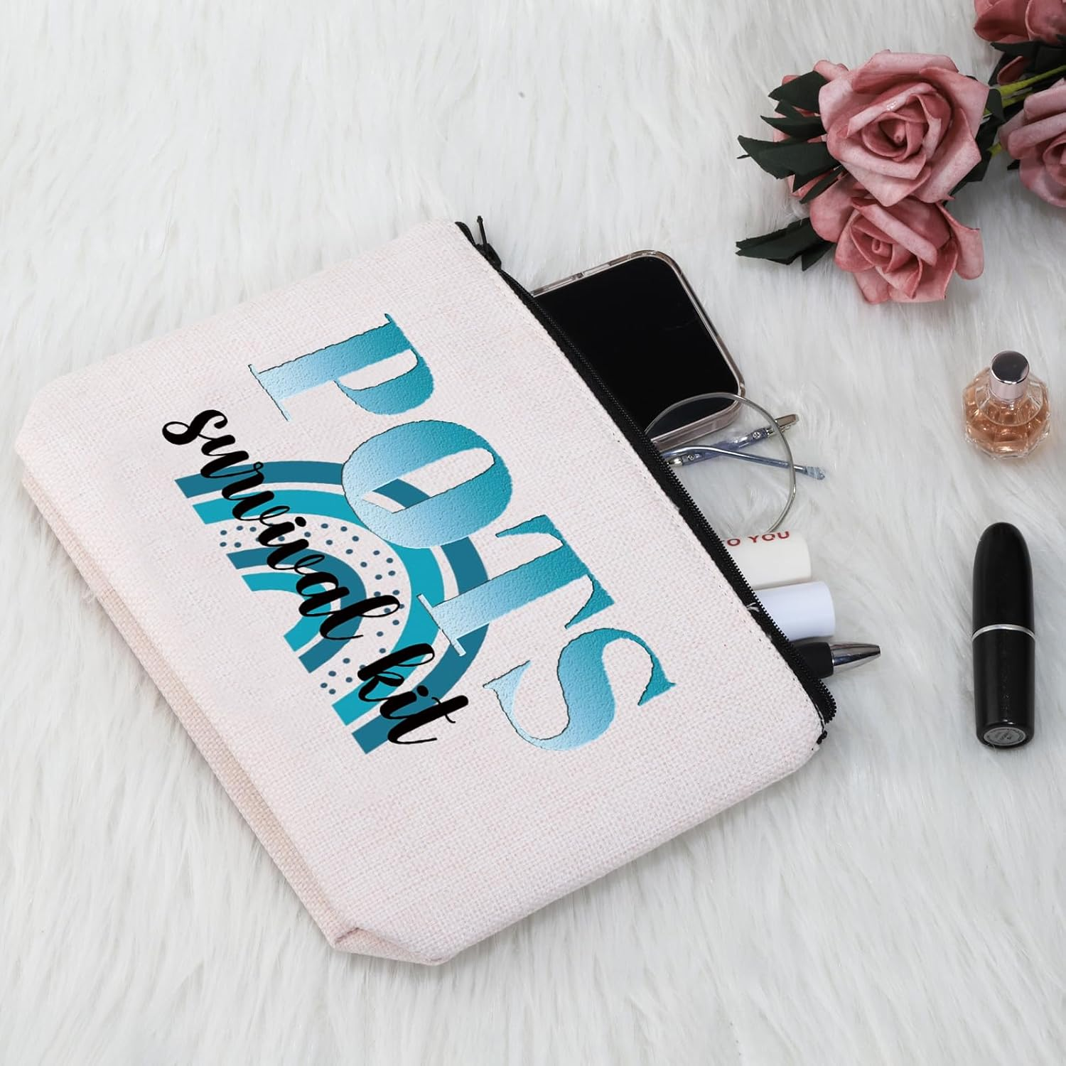 G2TUP POTS Awareness Gift POTS Survival Kit POTS Syndrome Fighter Warrior Cosmetic Bag Dysautonomia Awareness Gift, POTS Survival Kit MB image number 3