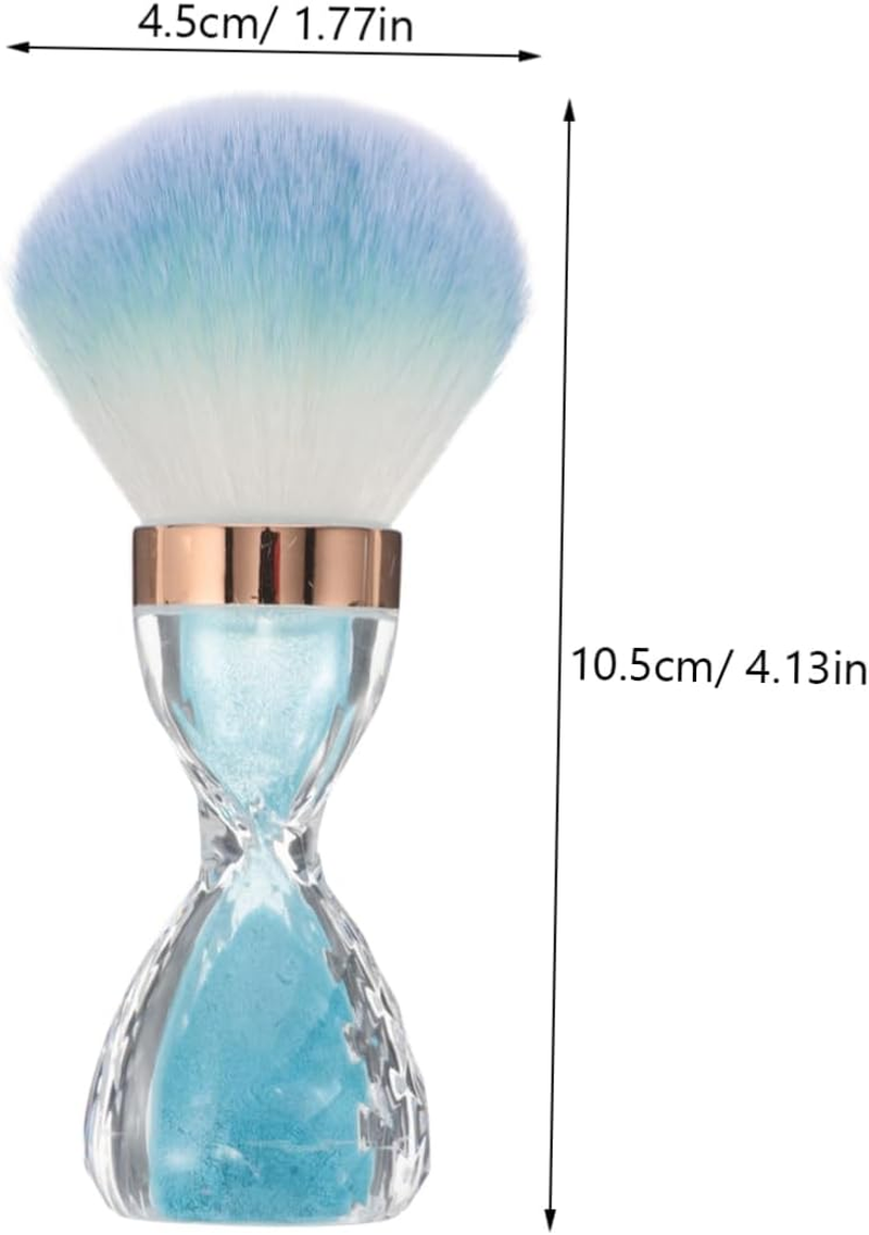 Soft Nail Brush for Makeup Nail Large Cleaning Tool for Dust Removal Powder Brush Facial Use Gentle Design - Sky-Blue image number 6
