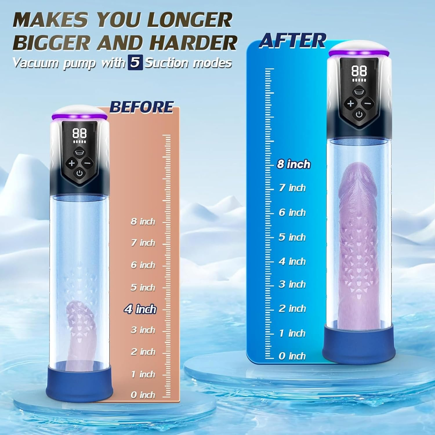 PLEASURE PULSE Electric Penis Pump for Men NEW UPGRADED 2025 Vacuum Enlarger with 5 Training Pressure & 5 Suction Modes for Bigger Erection Male Masturbator Mini Pocket Pussy Realistic Blowjob image number 1