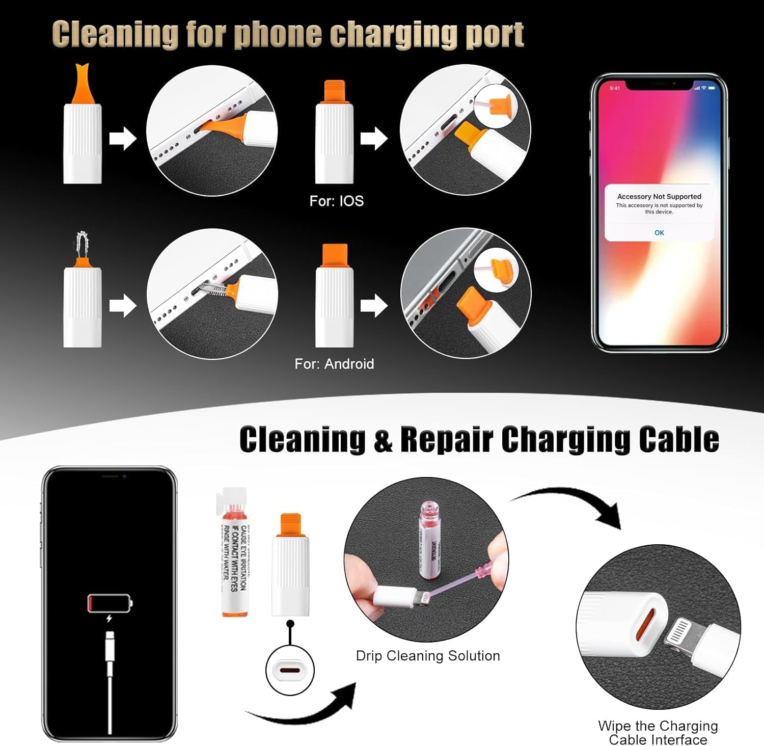 20 in 1 Multifunctional Cleaner Kit for Electronic Devices, Keyboard, Airpod, Camera, Phone, Screen image number 3