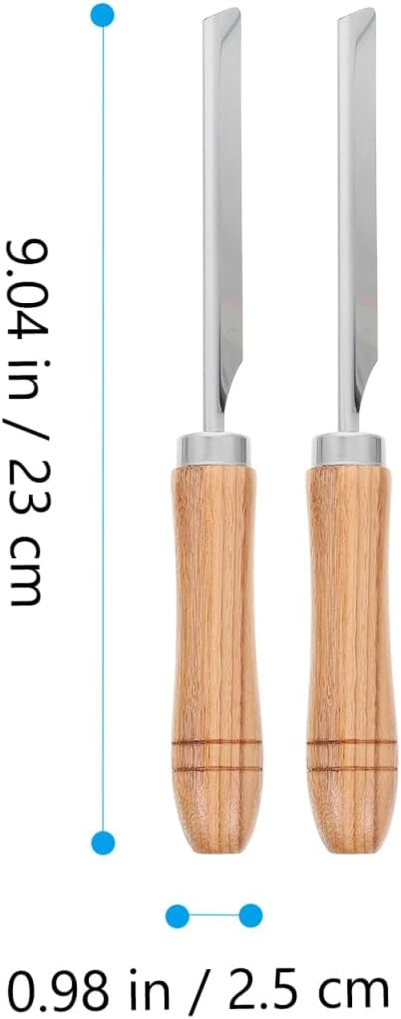 UPKOCH 2Pcs Stainless Steel Pig Hair Remover Racks with Wood Handle - Manual Pork Hair Scraper for Slaughter Factory and Farm, Fits 4.13 X 0.75In Blades (Blade Not Included) image number 5