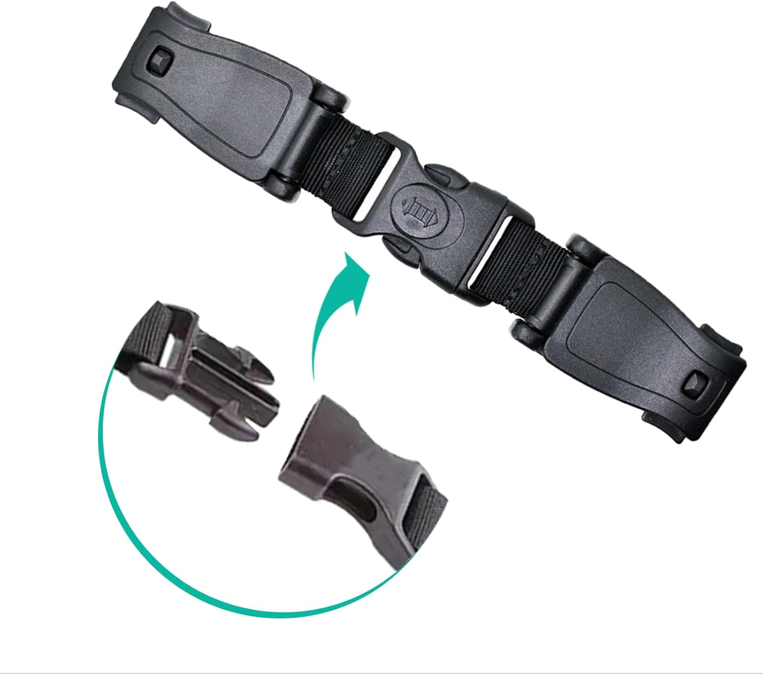 ONBPIY Baby Car Safety Seat Strap Clip Harness Chest Belt Black Compatible with Car Seats Strollers High Chairs for Secure Fit image number 1