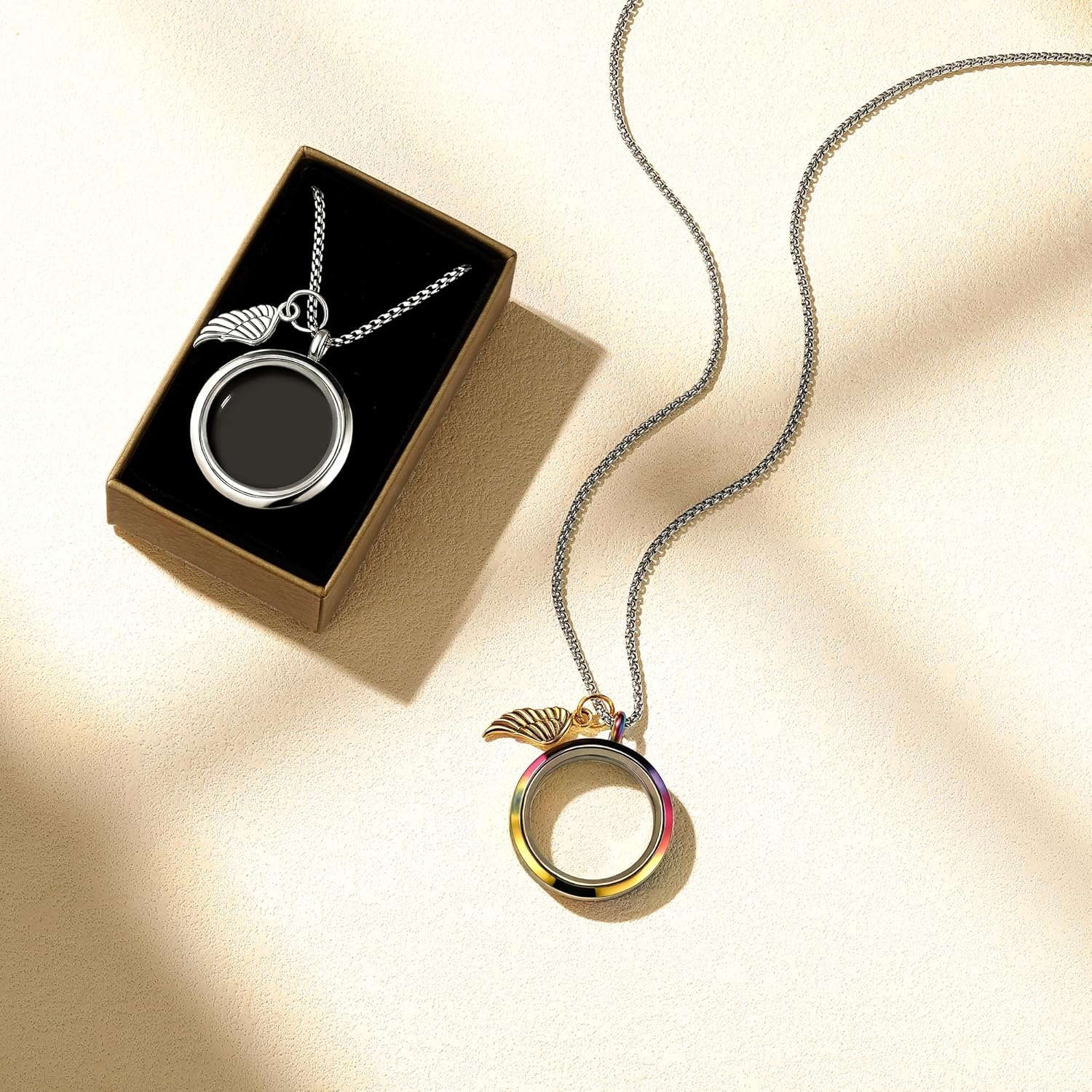 Pet Fur Memorial Necklace, Pet Urn Pendant Necklace, Glass Silver Necklace Memorial Jewelry for Dog Cat Hair image number 2