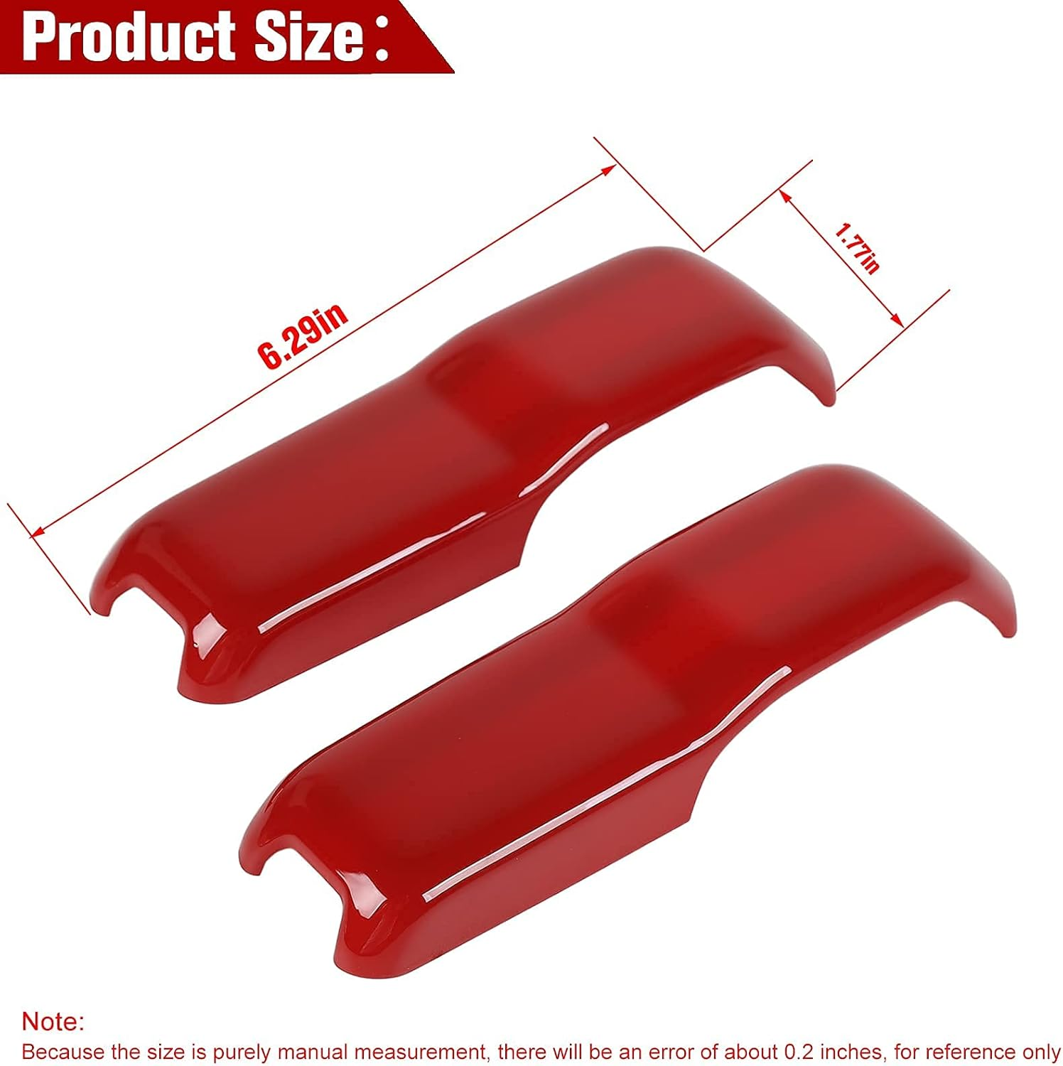 Voodonala Hood Hinge Cover Trim Exterior Accessories Decoration for 2018-2025 Jeep Wrangler JL JLU Sports Sahara Freedom Rubicon Unlimited Gladiator JT 2-Door & 4-Door 2PCS Red image number 2