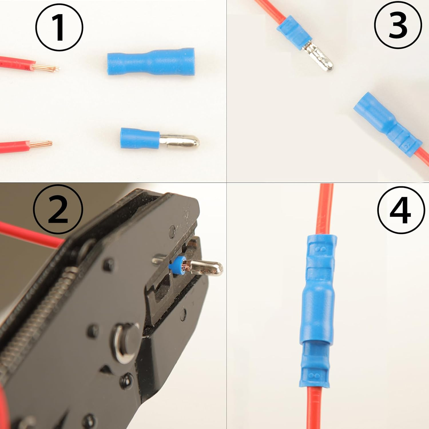 180Pcs Bullet Connectors Male and Female, Bullet Wire Terminals Crimp Terminal Automotive Electrical Connectors Motorcycle Connector Butt Insulated Waterproof Terminals image number 6