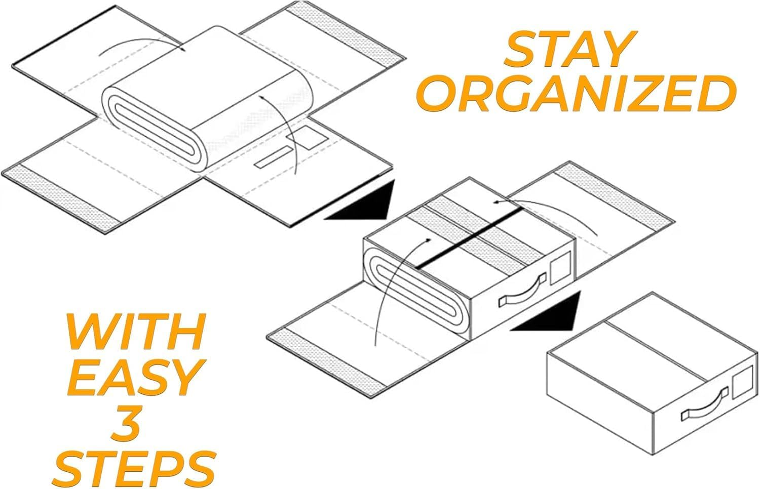 Foldable Bed Sheet Organizer and Storage, Linen Closet Organizer with Window, Label and Clear PVC, Sheet Storage for Bedding Sheets, Duvet Covers and Pillow Cases 2 Pcs (Gray) image number 2