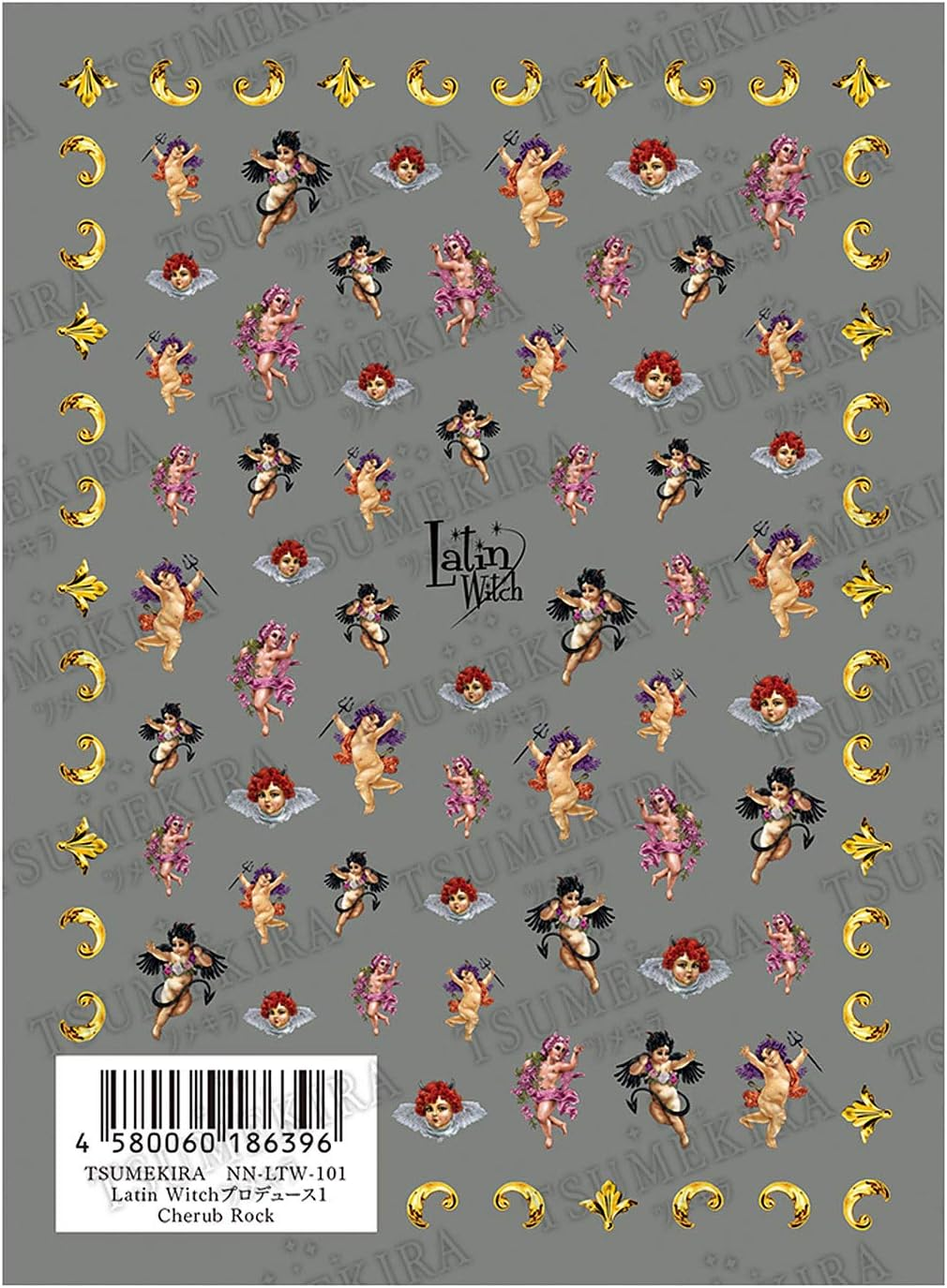 TSUMEKIRA NN-LTW-101 Cherub Rock Nail Stickers, Gel Exclusive image number 1
