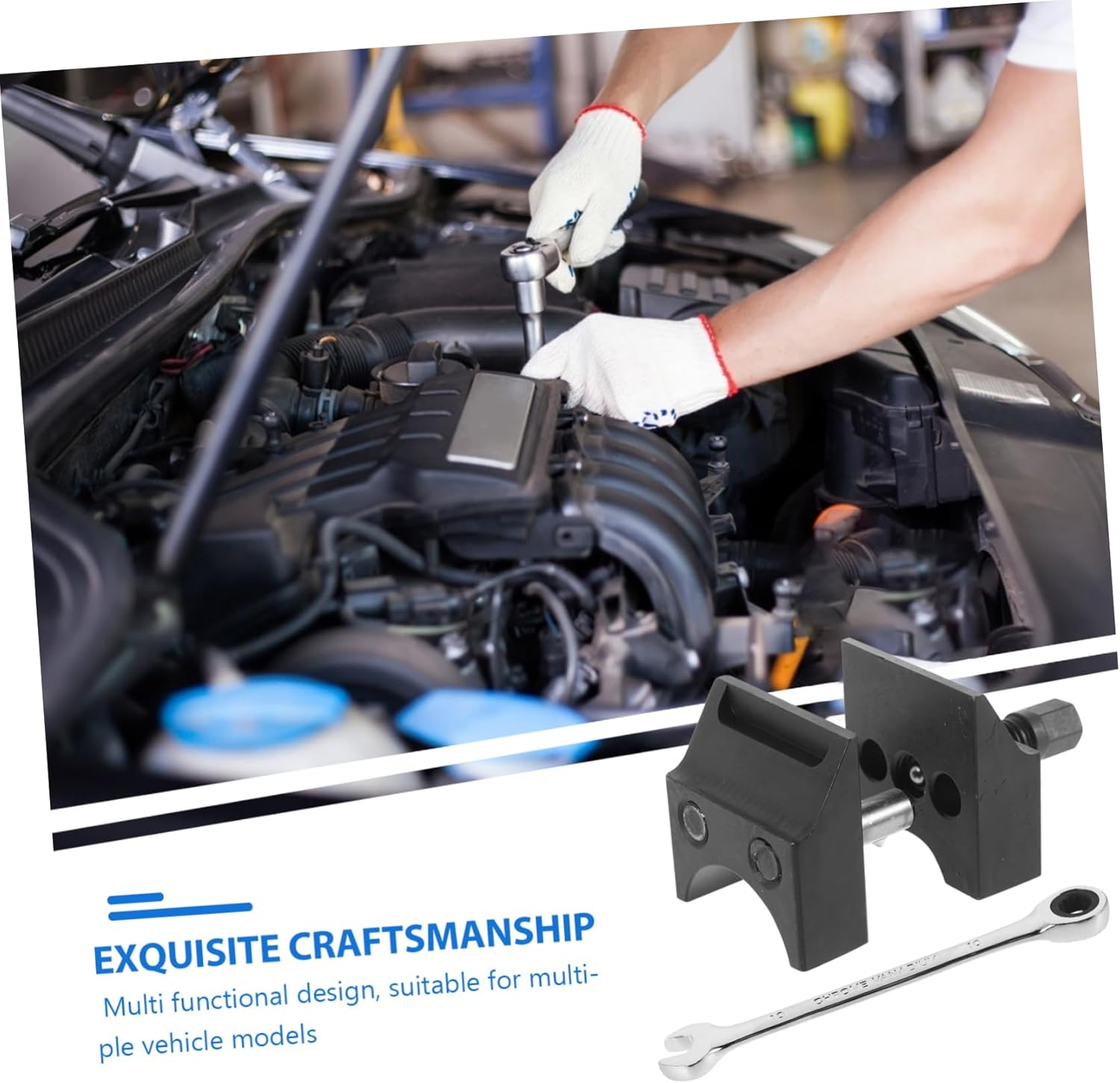 GLEAVI Universal Double Ended Strut Spreader Tool with Wrench, Suspension Strut Splitter for Car Steering Removal, Automotive Suspension Repair Equipment for Mechanics image number 5