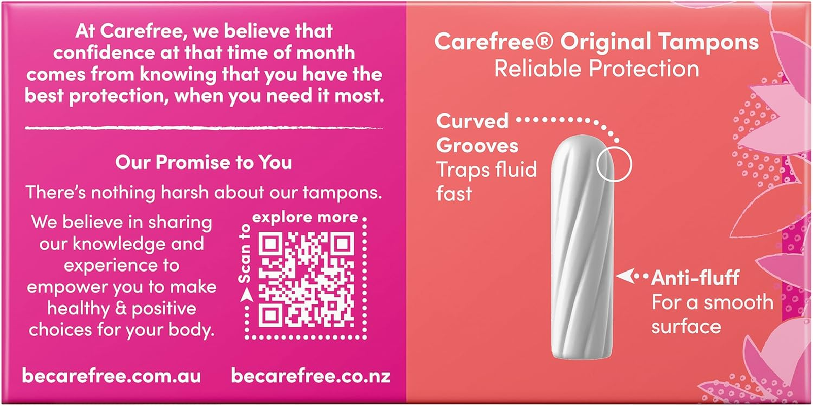 Carefree Original Regular Tampons 16 Pack image number 4