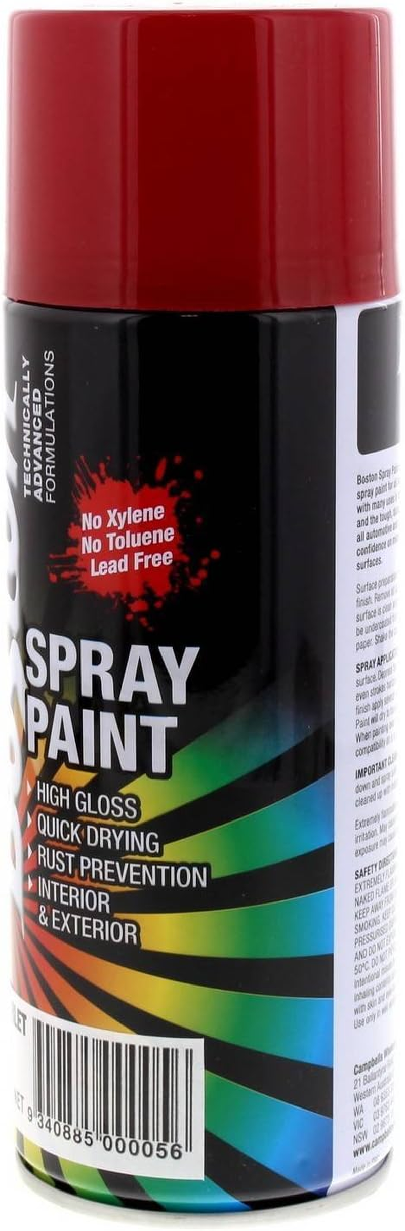 Boston Spray Paint 250 Gram Scarlet Red image number 3