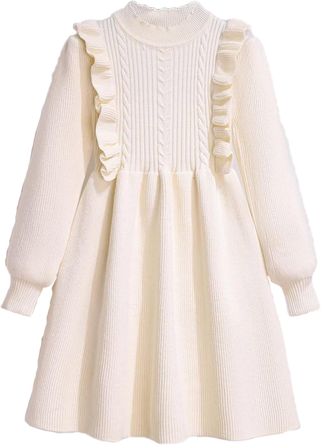 Geeda Girl Winter Long Sweater Dress Woolen Knitted Dress