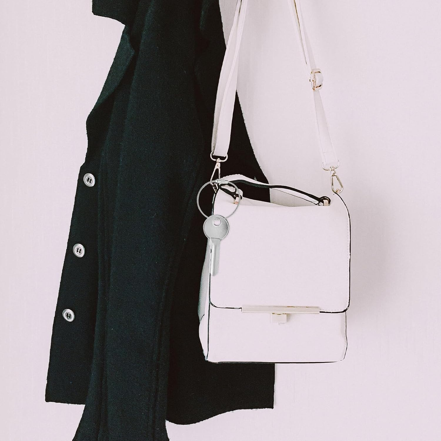 10Pcs Stainless Steel Wire Key Rings with Twist Lock Mechanism for Secure Key Organization Versatile Luggage Tags and Travel Gear Clips Lightweight Cable Loops for Men and Outdoor image number 6