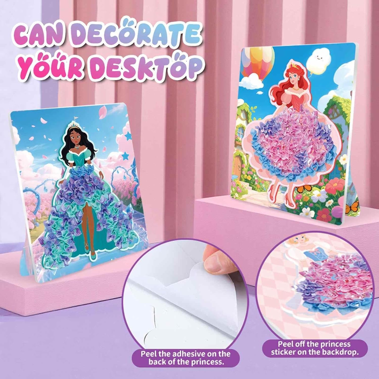 Poke Art Kits for Girls - Arts and Crafts for Kids 4-8 - 4 5 6 7 8 Year Old Girl Birthday Gifts - Princess Dress-Up DIY Creative Activity Toys image number 2