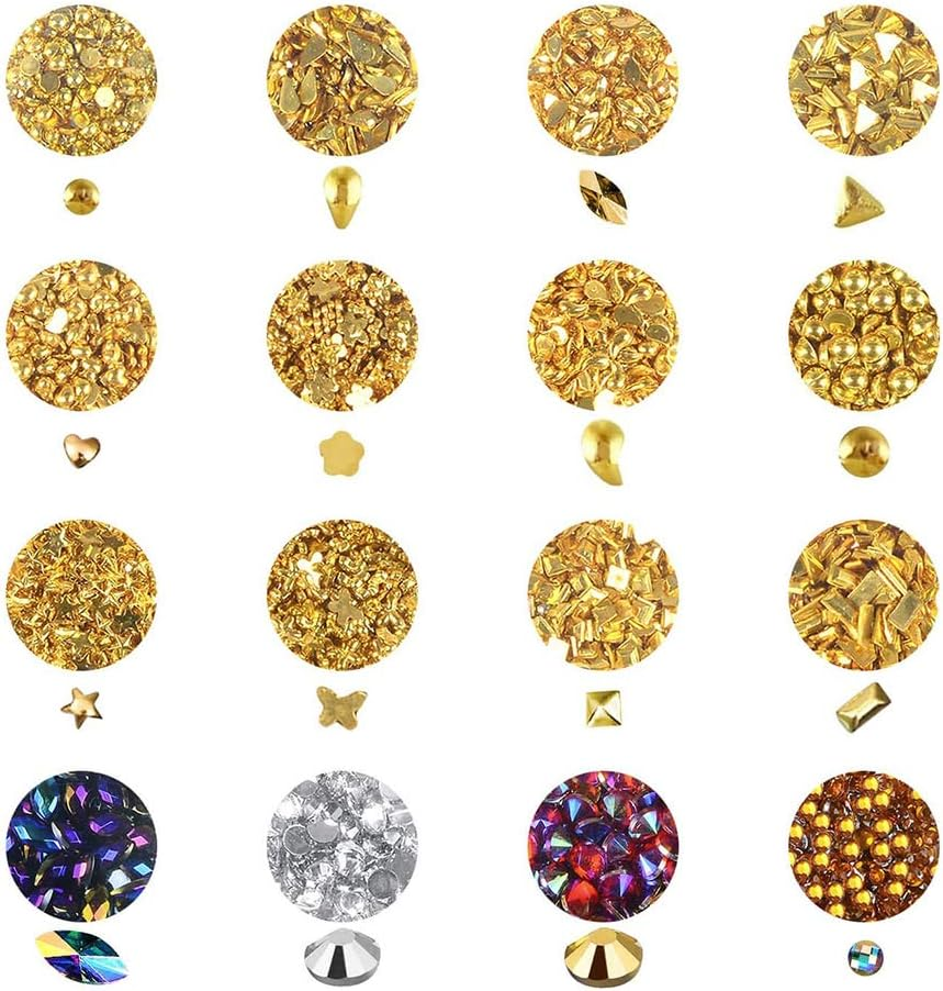 4 Boxes Rhinestones Nail Mixed Colors Art Nail Gems Kit Nail Art Striping Tape Nail Art Supplies Accessories Diy Craft image number 2