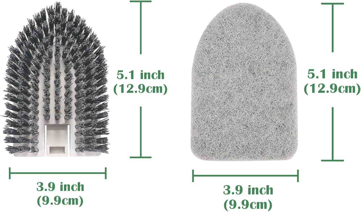 2Pcs Shower Scrubber Cleaning Brush Refills, Non-Scratch Tub Tile Scrubber Replacement Head for Cleaning Bathroom, Bathtub, Floor, Wall image number 3