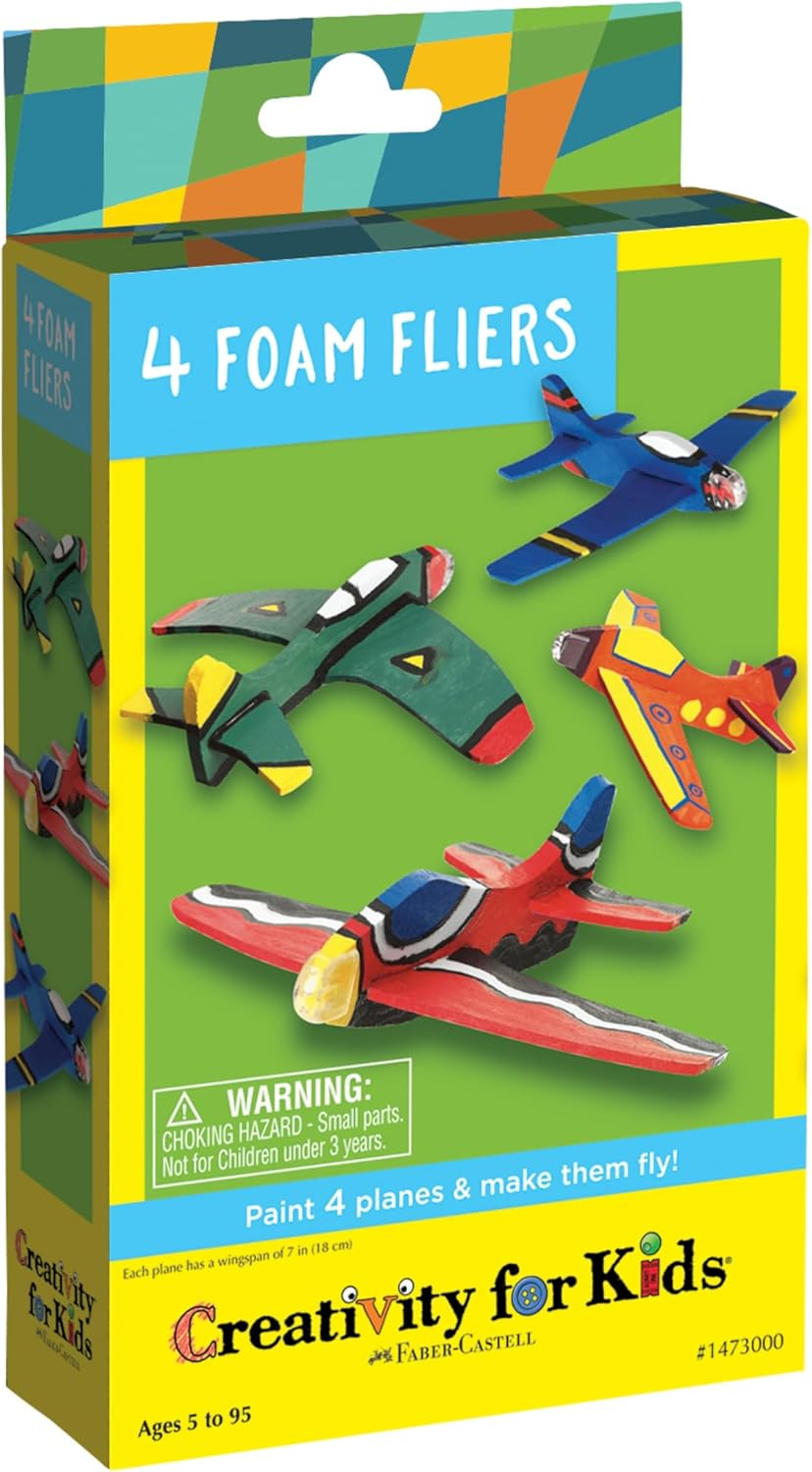 Creativity for Kids Four Foam Fliers Mini Craft Kit - Paint 4 Foam Airplanes image number 4