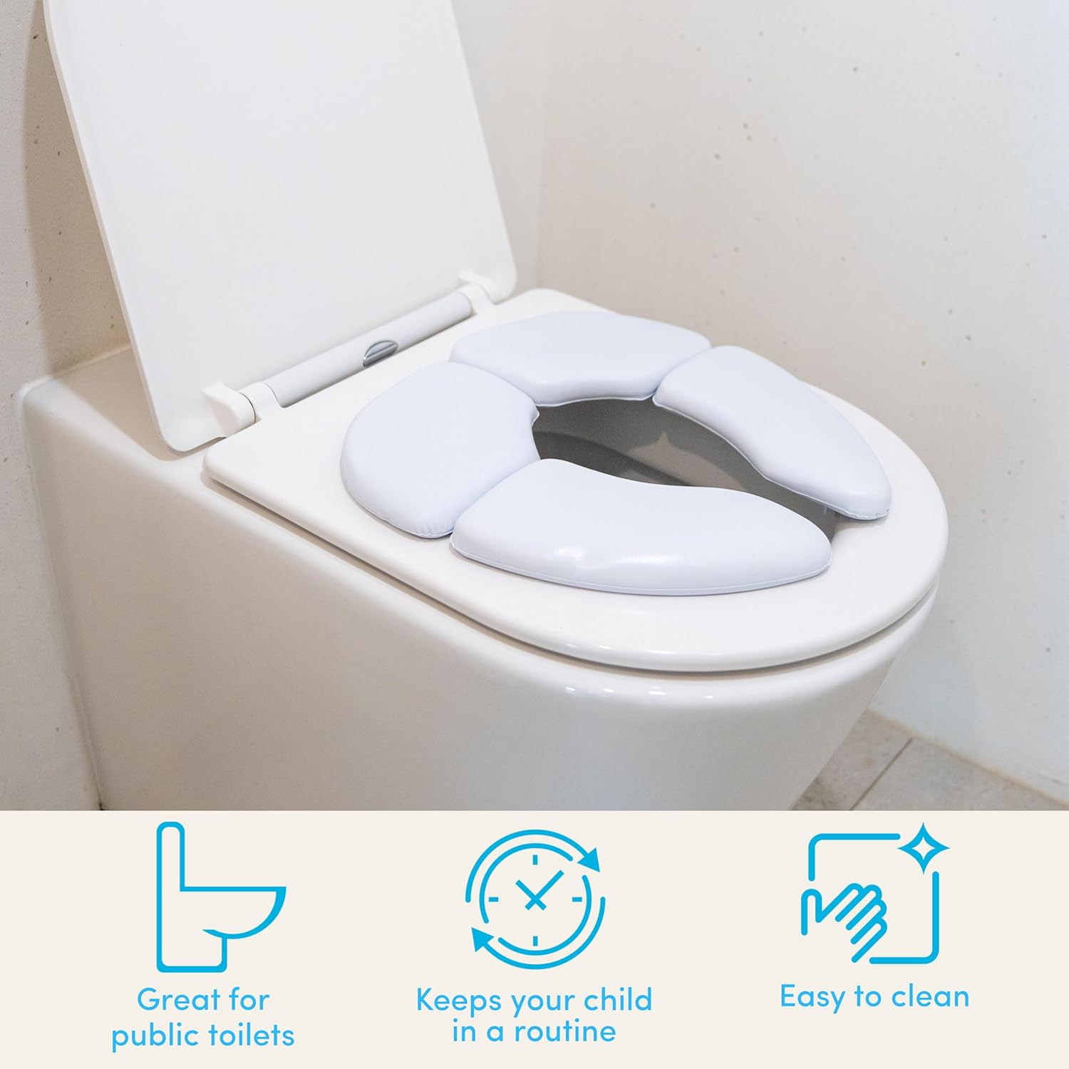 Babyu Cushie Traveller | Folding Padded Potty Seat | Toilet Training on the Go image number 1