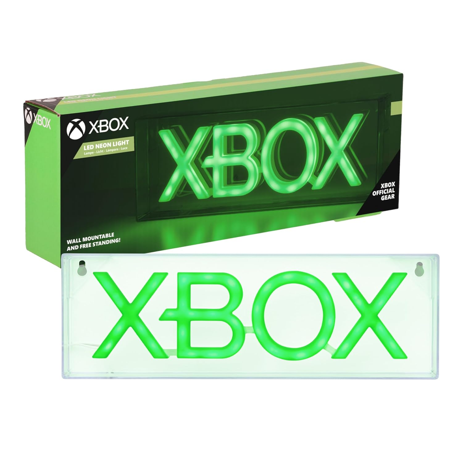 Xbox Logo LED Neon Light - Officially Licensed Free Standing or Wall Mountable Light Sign - Game Room Accessories & Decor for Gamers | Paladone image number 5
