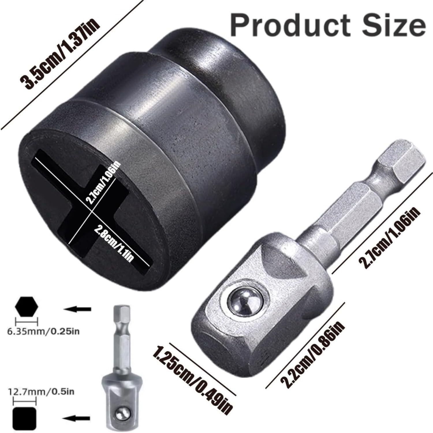 Heavy-Duty Scissor Jack Adapter - General Motors Jack Wrench Tool, Suitable for Trailer, RV, Truck and Car Maintenance | Fast and Effortless Electric Wrench Converter. image number 4