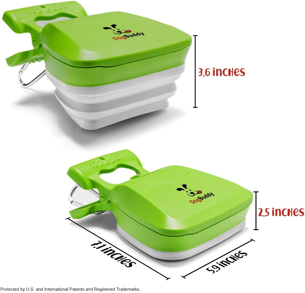 Dogbuddy Pooper Scooper, Portable Dog Poop Scooper, Sanitary Dog Waste Pick Up, Heavy Duty Dog Waste Cleaner with Bag Dispenser, Dog Leash Clip and Pooper Scooper Bags Included (Large, Kiwi) image number 6