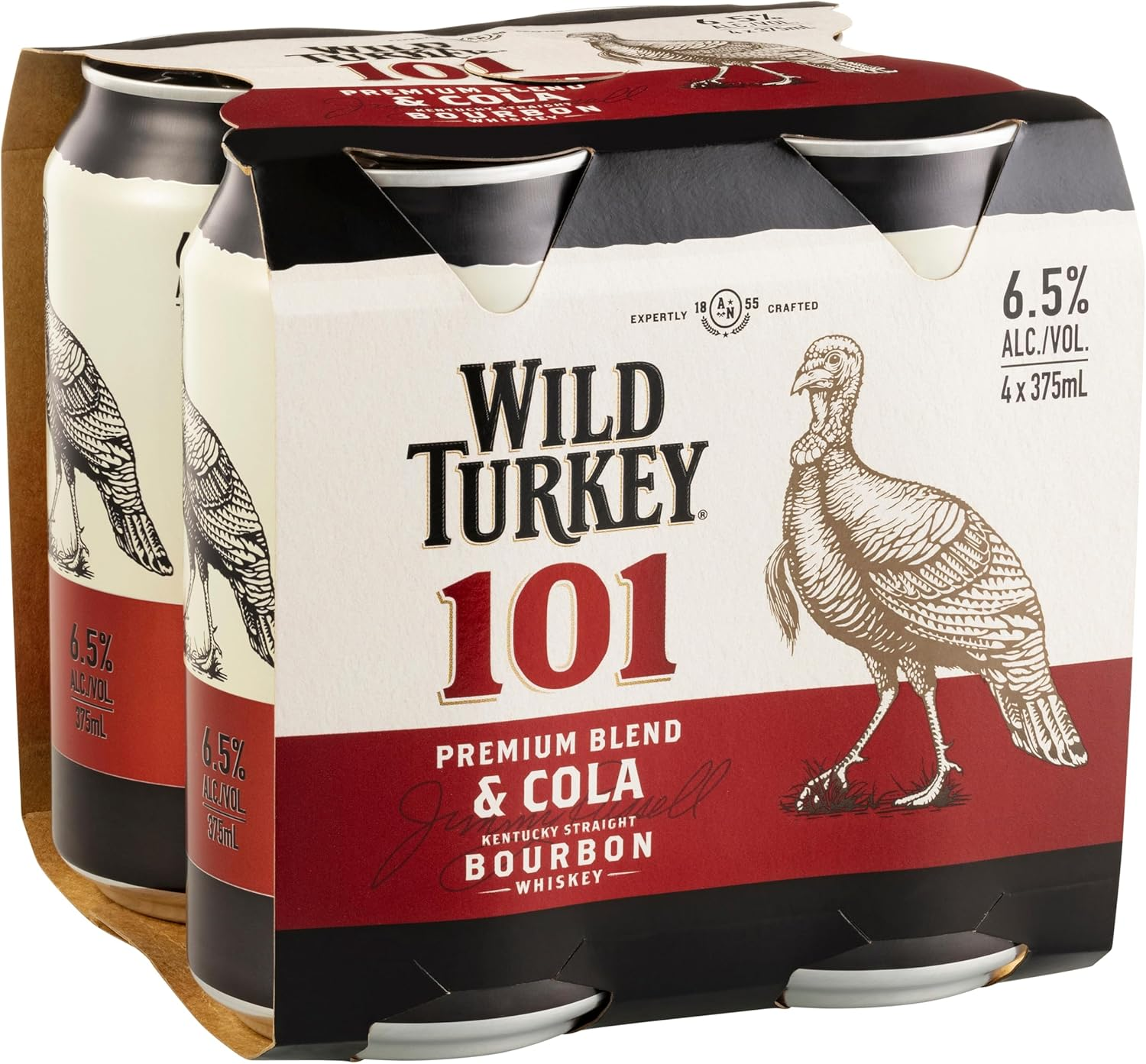 Wild Turkey Premium Bourbon & Cola Cans (6.5%) 4 Pack 375Ml image number 2