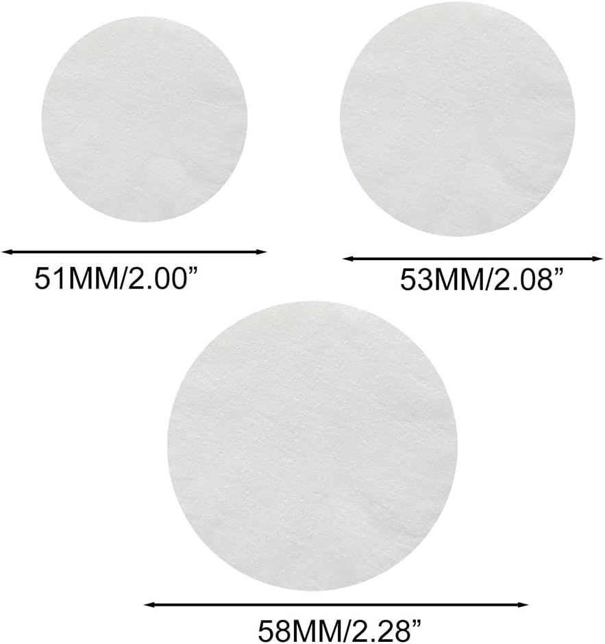 100Pcs 51Mm Coffee Machine Filter Paper Handle Powder Bowl round Raw Wood