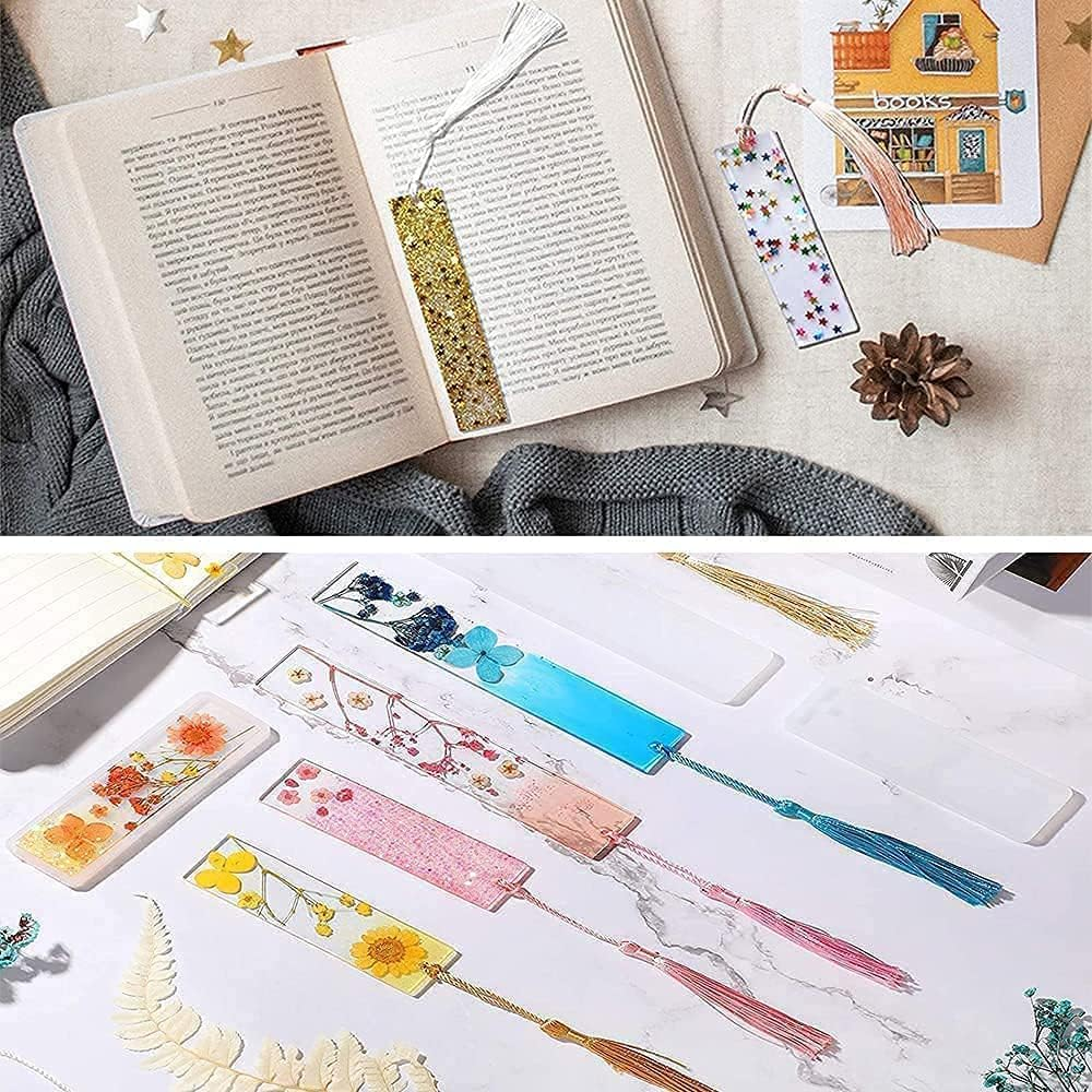 Betterjonny 100 Pieces Mini Gold Silky Tassels - Handmade Bookmarks for DIY Craft Supplies and Home Decor - Black image number 7