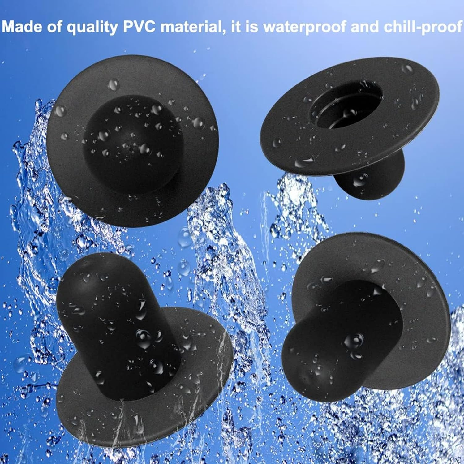 6 PCS Pool Strainer Wall Plugs for above Ground Swimming Pools Stopper Replacement Compatible for Intex & Bestway (Black) - Blue(4 Pcs) image number 4