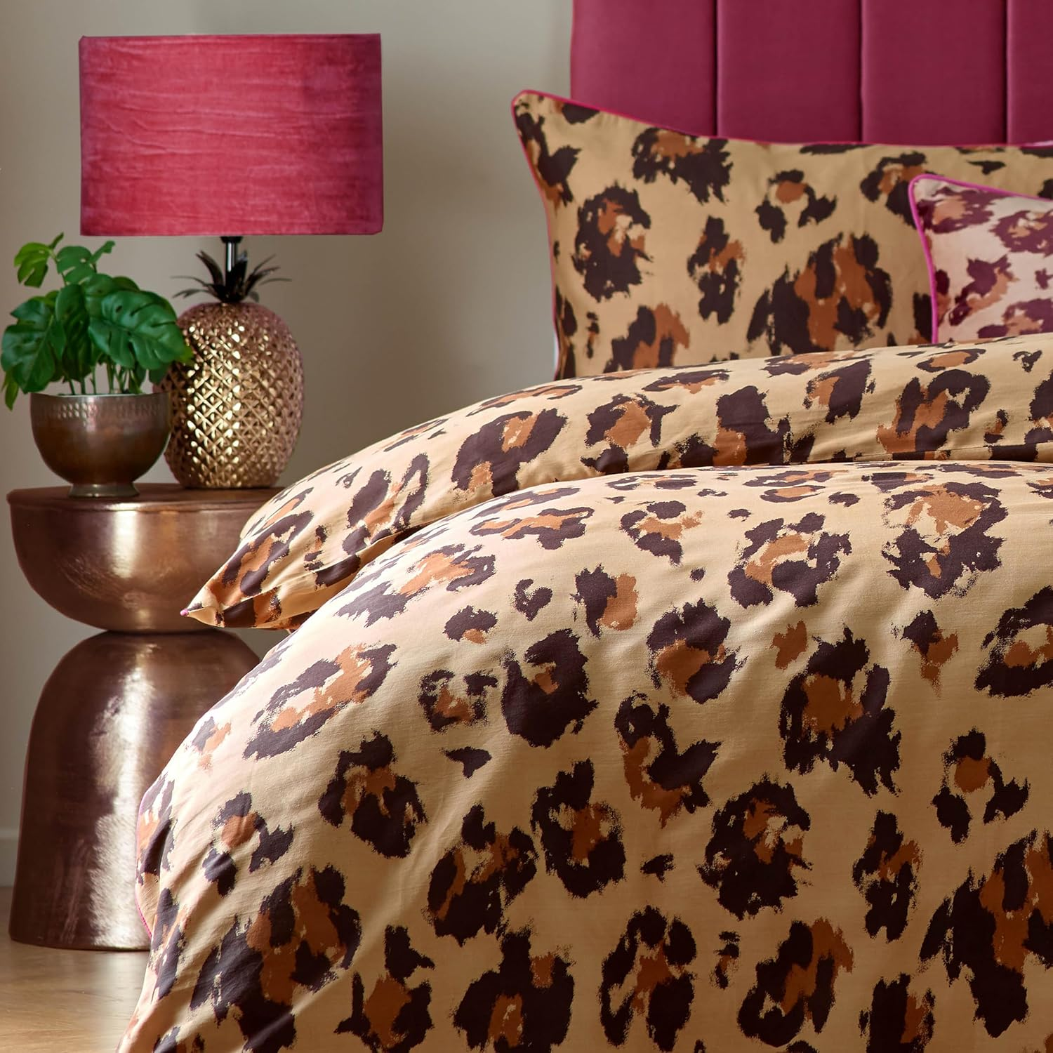 Furn. True Leopard Printed Duvet Set - Super King - Multicolour image number 2