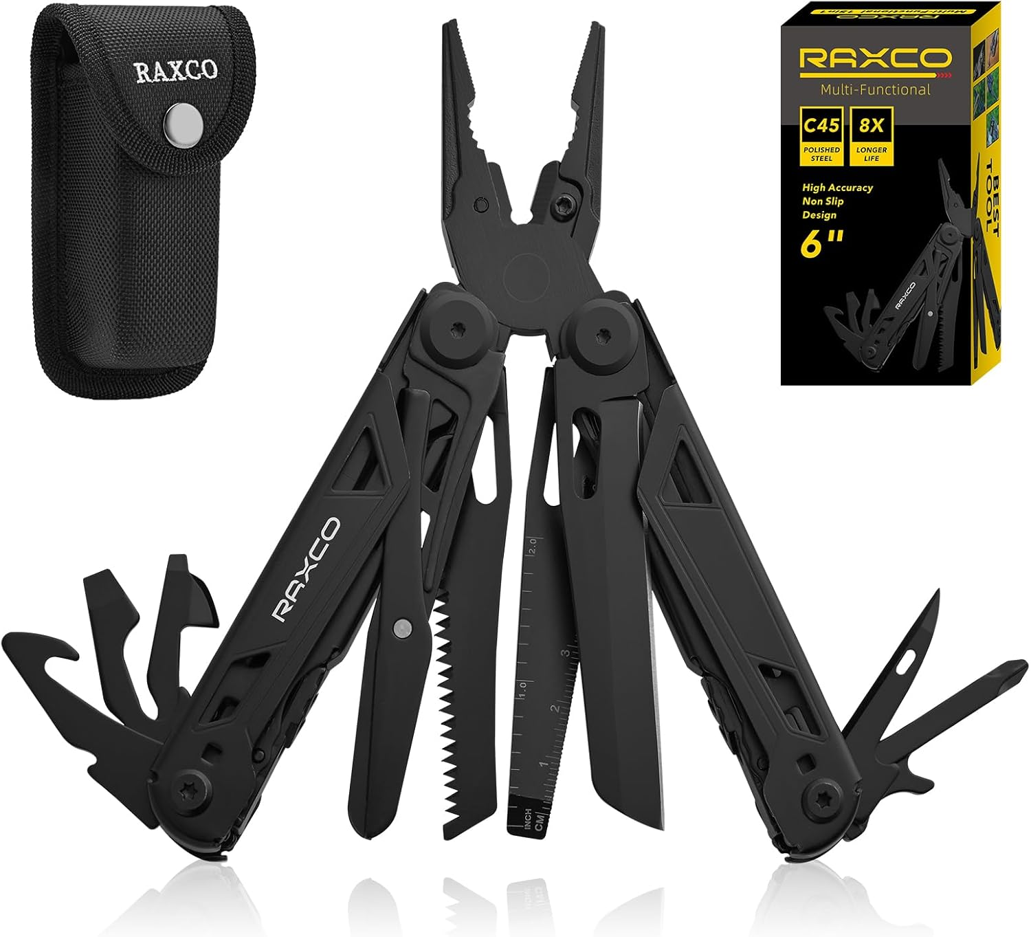 Raxco Gifts for Man, 15-In-1 Multitools with Pliers, Multi Tools in Giftbox, Father Day'S Gift image number 2