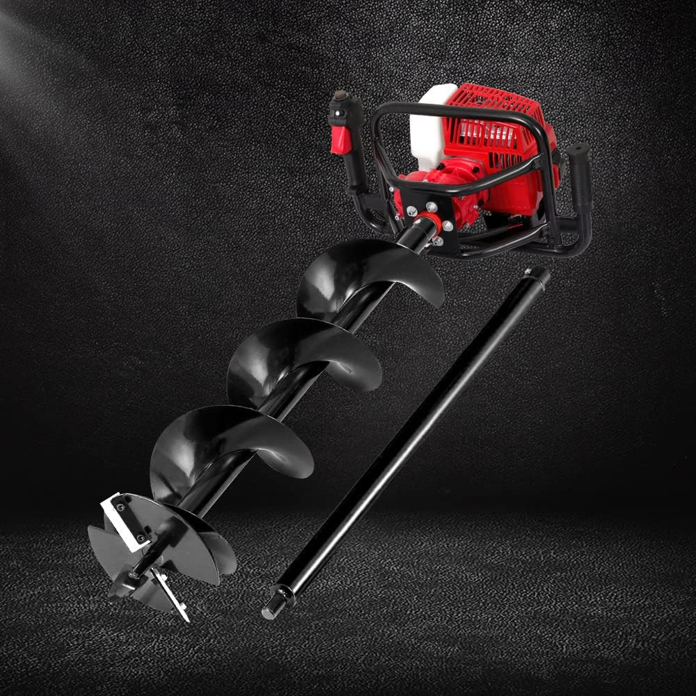 Giantz Post Hole Digger 63Cc Electric Garden Auger Ground Drill Bit Set Power Tools Hand Tool Gardening Accessories Gifts for Seedlings, Flowers Plant Fence Extension, 180Cm Depth and 200Mm Diameter image number 4