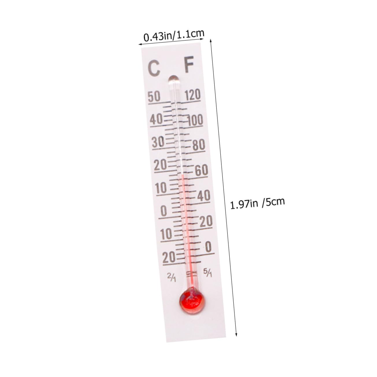 STAHAD 25Pcs Miniature Thermometer Model Plastic and Paper Temperature Gauge Figures Smooth Surface for Pretend Play Bedroom Decor Micro Landscaping Props image number 6