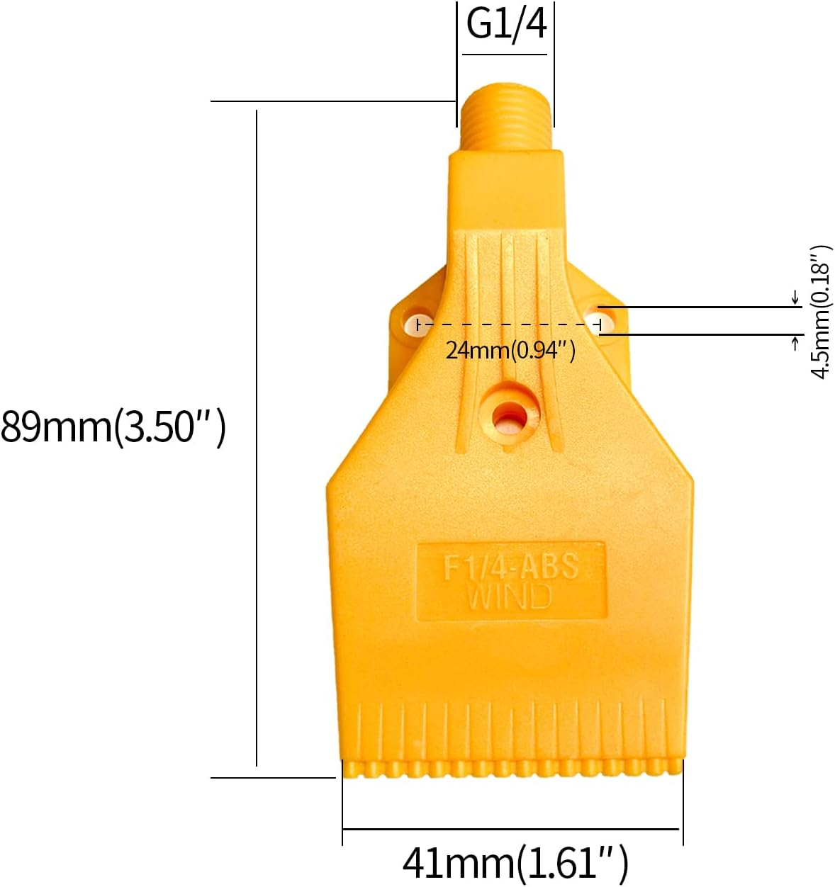 Western Eagle Workshop Blowing 6 PCS Wind Nozzle G1/4 Male, Flat Air Nozzle Orifice, ABS Air Wind Nozzle for Compressed Air Machine Accessory, to Dust Removal, Air Drying image number 3