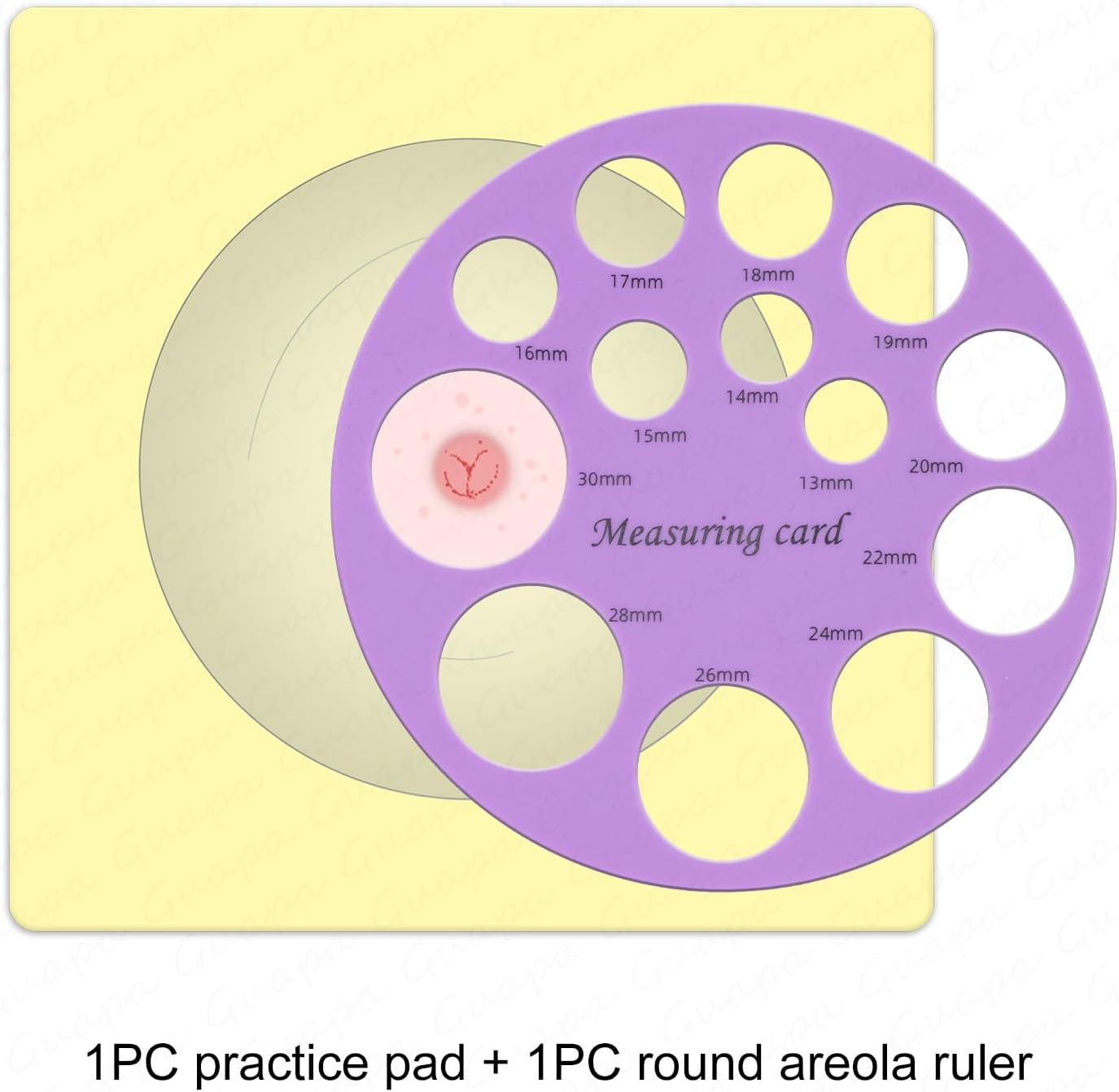 Areol Tattoo Practice Skin Realistic Flexible 3Mm Thick for Nipple and Areole 3D Tattoos (Set 3) image number 2