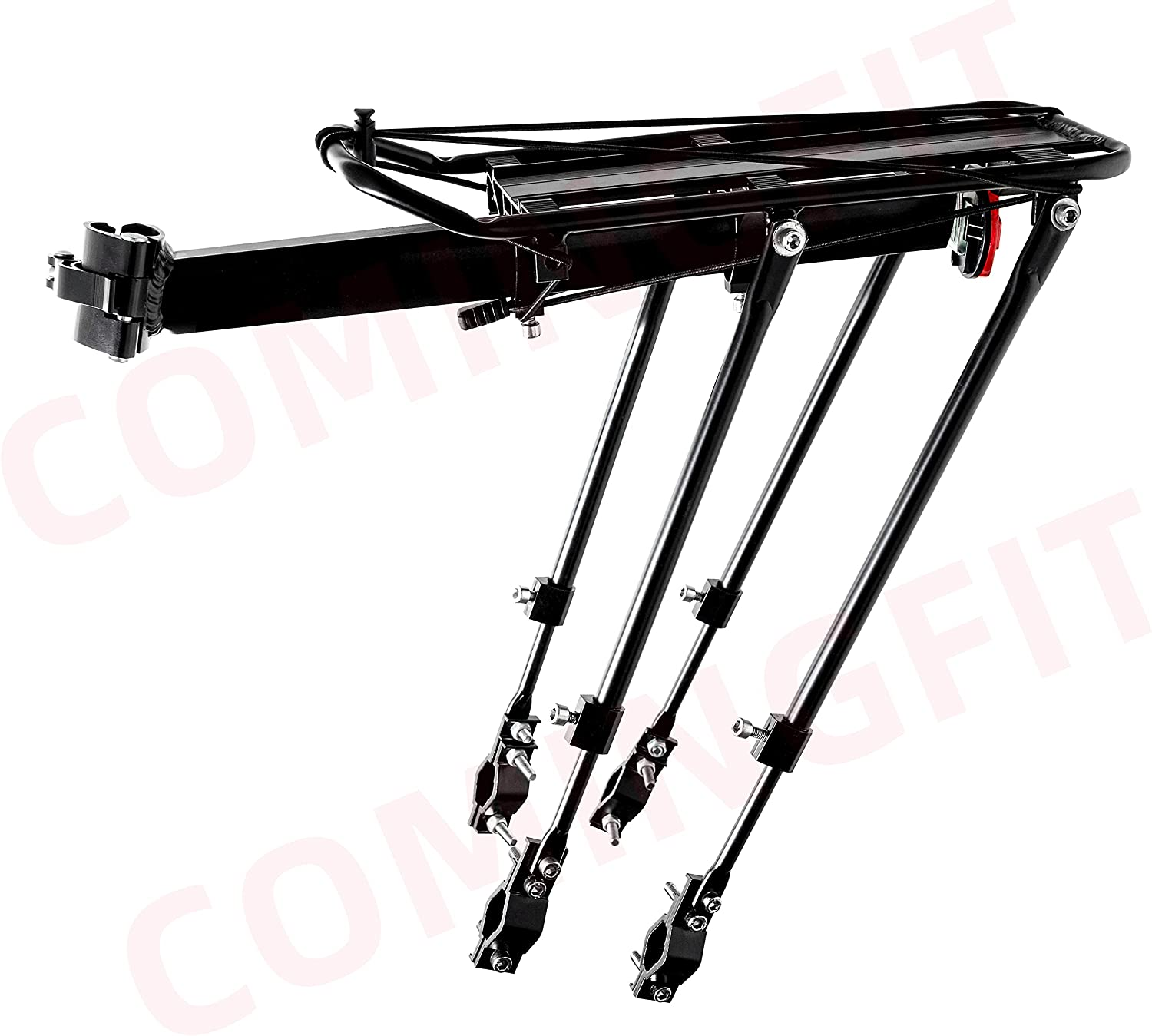 Comingfit 180Lbs Capacity Solid Bearings Universal Adjustable Bicycle Luggage Cargo Rack image number 1