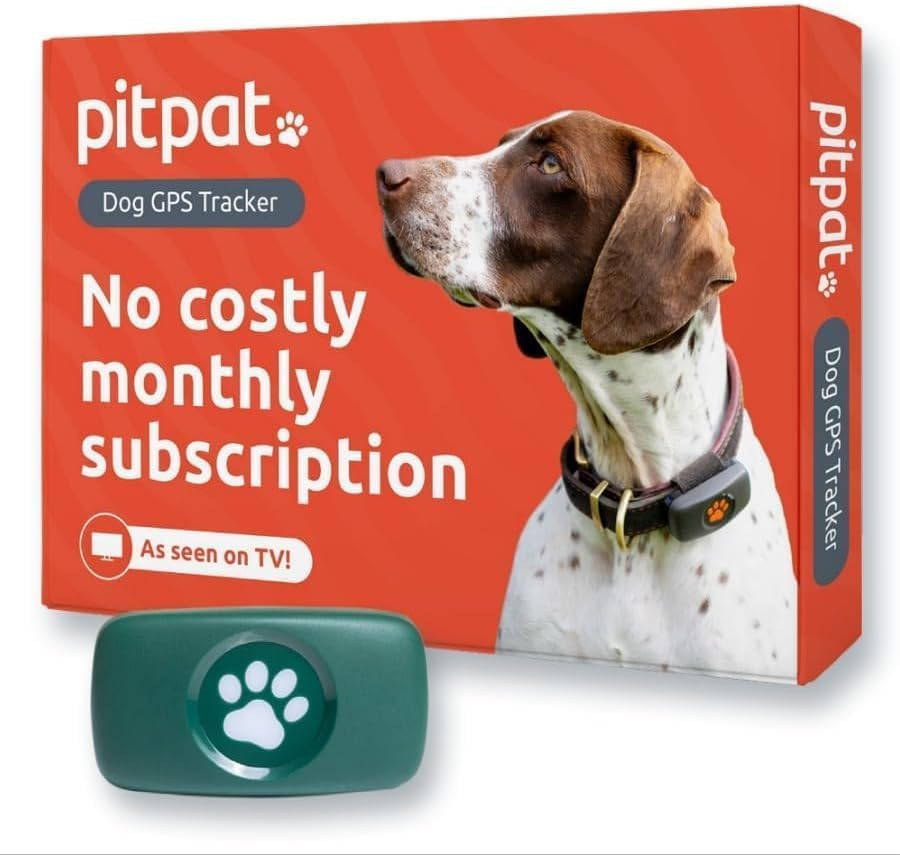 Pitpat GPS Tracker for Dogs - No Subscription Fees - Suitable for All Dogs and Fits All Collars - Smart Activity Tracker, Satellite Tracking with Unlimited Range (Pink)